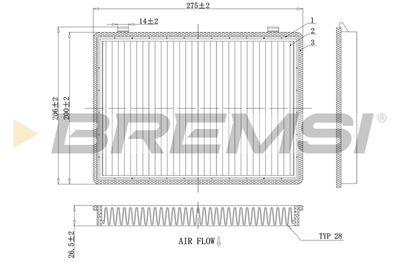 FC0466 BREMSI Фильтр, воздух во внутренном пространстве