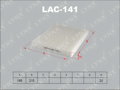 LAC141 LYNXauto Фильтр, воздух во внутренном пространстве