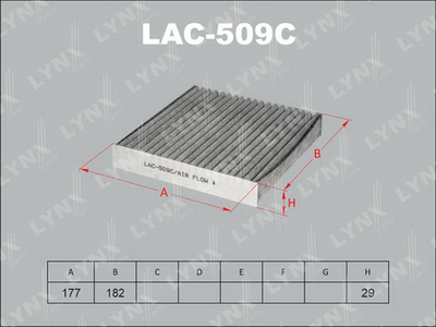 LAC509C LYNXauto Фильтр, воздух во внутренном пространстве
