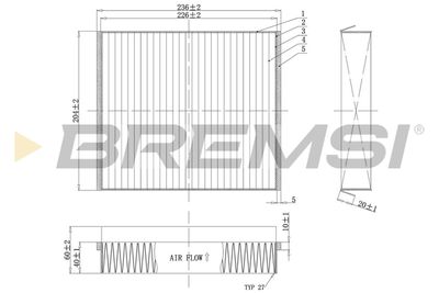 FC1333C BREMSI Фильтр, воздух во внутренном пространстве