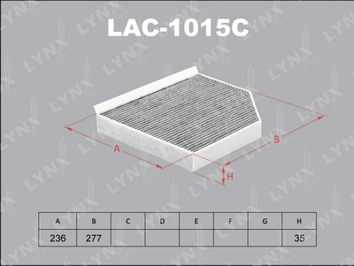 LAC1015C LYNXauto Фильтр, воздух во внутренном пространстве