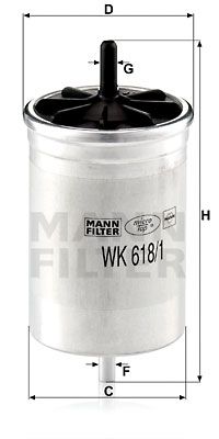 WK6181 MANN-FILTER Топливный фильтр