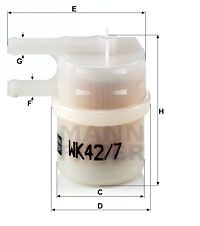 WK427 MANN-FILTER Топливный фильтр
