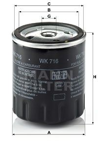 WK716 MANN-FILTER Топливный фильтр
