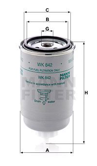 WK842 MANN-FILTER Топливный фильтр