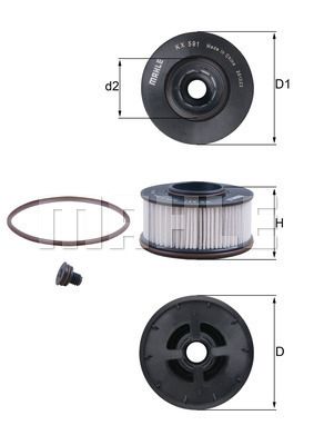 KX591D KNECHT Топливный фильтр