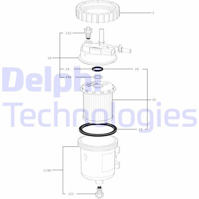 6350120 DELPHI Топливный фильтр