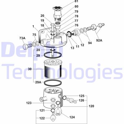 6260B590 DELPHI Топливный фильтр