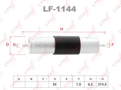 LF1144 LYNXauto Топливный фильтр