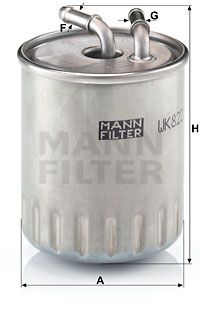 WK8223 MANN-FILTER Топливный фильтр