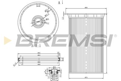 FE0341 BREMSI Топливный фильтр