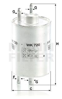 WK720 MANN-FILTER Топливный фильтр