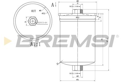 FE1519 BREMSI Топливный фильтр