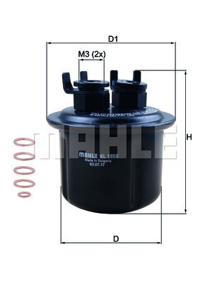 KL1050D MAHLE Топливный фильтр