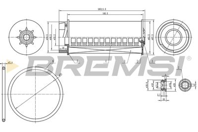 FE0334 BREMSI Топливный фильтр