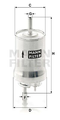 WK59x MANN-FILTER Топливный фильтр