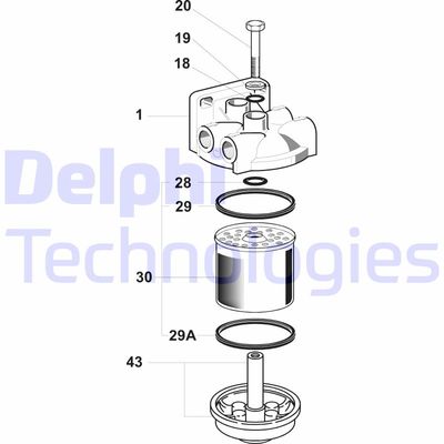 5836B020 DELPHI Топливный фильтр