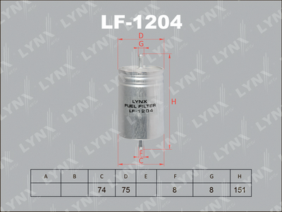 LF1204 LYNXauto Топливный фильтр