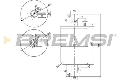 FE0037 BREMSI Топливный фильтр