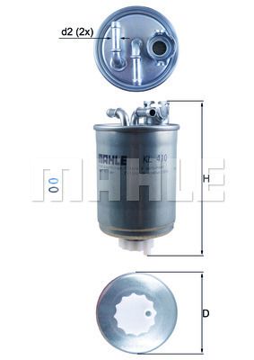 KL410D MAHLE Топливный фильтр