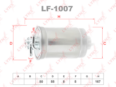 LF1007 LYNXauto Топливный фильтр