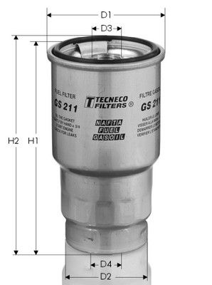 GS211 TECNECO FILTERS Топливный фильтр