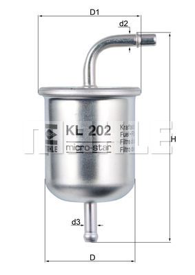 KL202 MAHLE Топливный фильтр