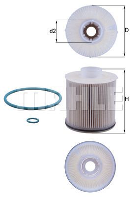 KX486D MAHLE Топливный фильтр