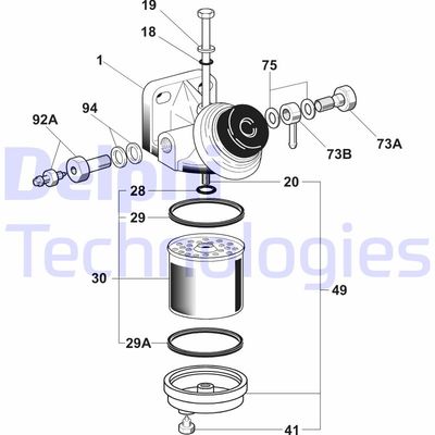 6260B663B DELPHI Топливный фильтр