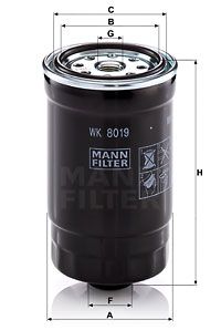 WK8019 MANN-FILTER Топливный фильтр