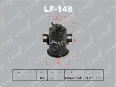 LF148 LYNXauto Топливный фильтр