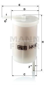 WK47 MANN-FILTER Топливный фильтр
