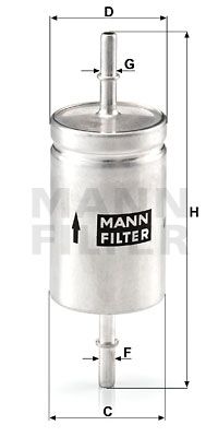 WK512 MANN-FILTER Топливный фильтр