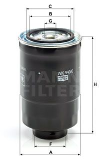 WK9406x MANN-FILTER Топливный фильтр