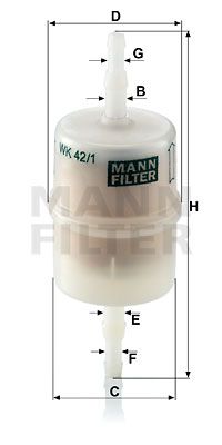 WK421 MANN-FILTER Топливный фильтр