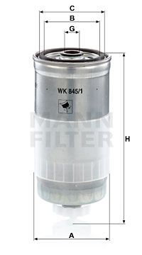 WK8451 MANN-FILTER Топливный фильтр