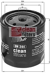 DN244 CLEAN FILTERS Топливный фильтр