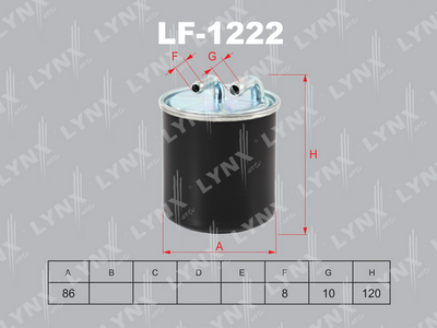 LF1222 LYNXauto Топливный фильтр