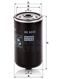 WK8030 MANN-FILTER Топливный фильтр