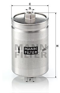 WK725 MANN-FILTER Топливный фильтр