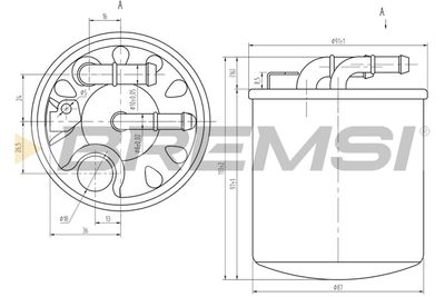 FE0384 BREMSI Топливный фильтр