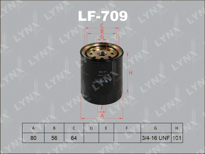 LF709 LYNXauto Топливный фильтр
