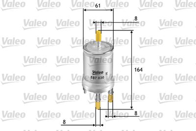 587030 VALEO Топливный фильтр