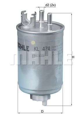 KL474 MAHLE Топливный фильтр