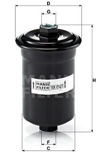 WK61411 MANN-FILTER Топливный фильтр