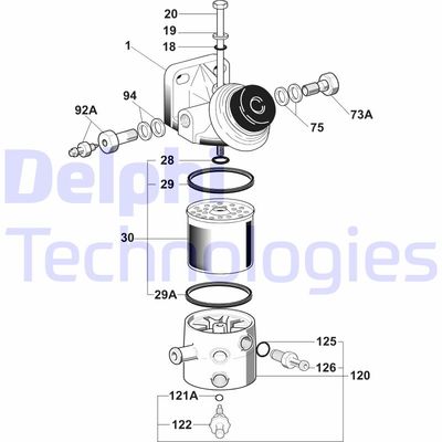 6260B682B DELPHI Топливный фильтр