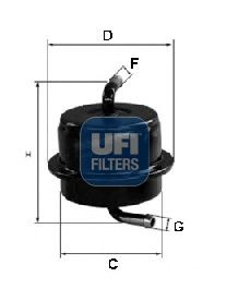 3156500 UFI Топливный фильтр