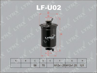 LFU02 LYNXauto Топливный фильтр