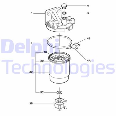 5822075 DELPHI Топливный фильтр