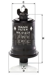 WK61424x MANN-FILTER Топливный фильтр